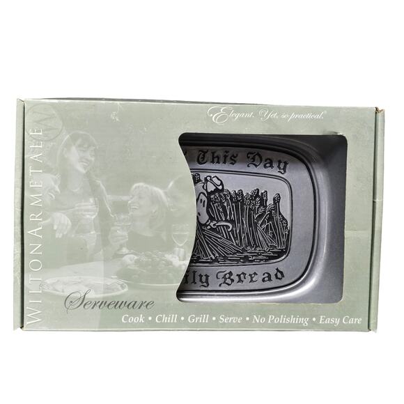 Wilton Armetale Our Daily Bread Cook Chill Grill & Serve Ware Dish Tray Plate - Picture 1 of 9